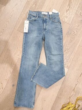 NWT 127589 Aritzia Denim Forum chloe hi boot bleu bellini please 27